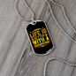 Life is Better With a Dog Yellow Necklace Stainless Steel or 18k Gold Dog Tag 24" Chain-Express Your Love Gifts