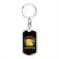 Life is Better With Crypto Crypto Keychain Stainless Steel or 18k Gold Dog Tag Keyring-Express Your Love Gifts