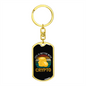 Life is Better With Crypto Crypto Keychain Stainless Steel or 18k Gold Dog Tag Keyring-Express Your Love Gifts