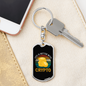 Life is Better With Crypto Crypto Keychain Stainless Steel or 18k Gold Dog Tag Keyring-Express Your Love Gifts