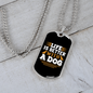 Life is Better With Dog White Necklace Stainless Steel or 18k Gold Dog Tag 24" Chain-Express Your Love Gifts