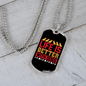 Life is Better With Dogs Red Necklace Stainless Steel or 18k Gold Dog Tag 24" Chain-Express Your Love Gifts