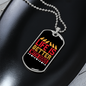 Life is Better With Dogs Red Necklace Stainless Steel or 18k Gold Dog Tag 24" Chain-Express Your Love Gifts