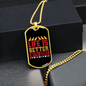 Life is Better With Dogs Red Necklace Stainless Steel or 18k Gold Dog Tag 24" Chain-Express Your Love Gifts