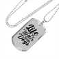 Life is Better With Dogs Simple Necklace Stainless Steel or 18k Gold Dog Tag 24" Chain-Express Your Love Gifts