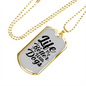 Life is Better With Dogs Simple Necklace Stainless Steel or 18k Gold Dog Tag 24" Chain-Express Your Love Gifts