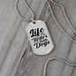 Life is Better With Dogs Simple Necklace Stainless Steel or 18k Gold Dog Tag 24" Chain-Express Your Love Gifts