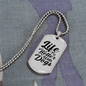 Life is Better With Dogs Simple Necklace Stainless Steel or 18k Gold Dog Tag 24" Chain-Express Your Love Gifts
