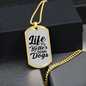 Life is Better With Dogs Simple Necklace Stainless Steel or 18k Gold Dog Tag 24" Chain-Express Your Love Gifts