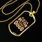 Life is Better With Dogs Yellow Necklace Stainless Steel or 18k Gold Dog Tag 24" Chain-Express Your Love Gifts