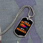 Life is Better With Horses Orange Necklace Stainless Steel or 18k Gold Dog Tag 24" Chain-Express Your Love Gifts