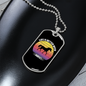 Life is Better With Horses Purple Necklace Stainless Steel or 18k Gold Dog Tag 24" Chain-Express Your Love Gifts