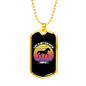 Life is Better With Horses Purple Necklace Stainless Steel or 18k Gold Dog Tag 24" Chain-Express Your Love Gifts