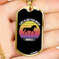 Life is Better With Horses Purple Necklace Stainless Steel or 18k Gold Dog Tag 24" Chain-Express Your Love Gifts