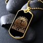 Life is Better Wth a Bulldog Necklace Stainless Steel or 18k Gold Dog Tag 24" Chain-Express Your Love Gifts