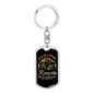 Life Is Like A Ten Speed Cycling Keychain Stainless Steel or 18k Gold Dog Tag Keyring-Express Your Love Gifts