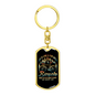 Life Is Like A Ten Speed Cycling Keychain Stainless Steel or 18k Gold Dog Tag Keyring-Express Your Love Gifts