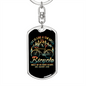 Life Is Like A Ten Speed Cycling Keychain Stainless Steel or 18k Gold Dog Tag Keyring-Express Your Love Gifts