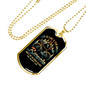 Life Is Like A Ten Speed Cycling Necklace Stainless Steel or 18k Gold Dog Tag 24"-Express Your Love Gifts