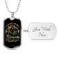 Life Is Like A Ten Speed Cycling Necklace Stainless Steel or 18k Gold Dog Tag 24"-Express Your Love Gifts