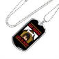 Life is Ruff Necklace Stainless Steel or 18k Gold Dog Tag 24" Chain-Express Your Love Gifts
