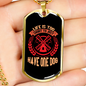 Life is Short to Have One Dog Pink Necklace Stainless Steel or 18k Gold Dog Tag 24" Chain-Express Your Love Gifts