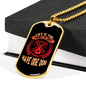 Life is Short to Have One Dog Pink Necklace Stainless Steel or 18k Gold Dog Tag 24" Chain-Express Your Love Gifts