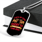 Life is Short to Have One Dog Red Necklace Stainless Steel or 18k Gold Dog Tag 24" Chain-Express Your Love Gifts