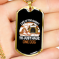 Life is Short to Have One Dog White Necklace Stainless Steel or 18k Gold Dog Tag 24" Chain-Express Your Love Gifts