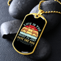 Life is Too Short Blue Necklace Stainless Steel or 18k Gold Dog Tag 24" Chain-Express Your Love Gifts