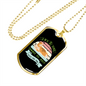 Life is Too Short Necklace Stainless Steel or 18k Gold Dog Tag 24" Chain-Express Your Love Gifts