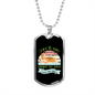 Life is Too Short Necklace Stainless Steel or 18k Gold Dog Tag 24" Chain-Express Your Love Gifts