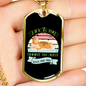 Life is Too Short Necklace Stainless Steel or 18k Gold Dog Tag 24" Chain-Express Your Love Gifts