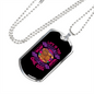 Life is Too Short Purple Necklace Stainless Steel or 18k Gold Dog Tag 24" Chain-Express Your Love Gifts
