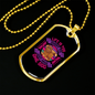 Life is Too Short Purple Necklace Stainless Steel or 18k Gold Dog Tag 24" Chain-Express Your Love Gifts