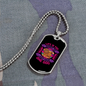 Life is Too Short Purple Necklace Stainless Steel or 18k Gold Dog Tag 24" Chain-Express Your Love Gifts