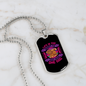 Life is Too Short Purple Necklace Stainless Steel or 18k Gold Dog Tag 24" Chain-Express Your Love Gifts