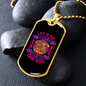 Life is Too Short Purple Necklace Stainless Steel or 18k Gold Dog Tag 24" Chain-Express Your Love Gifts
