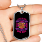 Life is Too Short Purple Necklace Stainless Steel or 18k Gold Dog Tag 24" Chain-Express Your Love Gifts