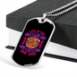 Life is Too Short Purple Necklace Stainless Steel or 18k Gold Dog Tag 24" Chain-Express Your Love Gifts