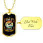 Life is Too Short Siberian Necklace Stainless Steel or 18k Gold Dog Tag 24" Chain-Express Your Love Gifts