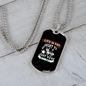 Life is Too Short White Necklace Stainless Steel or 18k Gold Dog Tag 24" Chain-Express Your Love Gifts