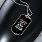 Life is Too Short White Necklace Stainless Steel or 18k Gold Dog Tag 24" Chain-Express Your Love Gifts