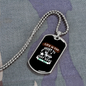 Life is Too Short White Necklace Stainless Steel or 18k Gold Dog Tag 24" Chain-Express Your Love Gifts