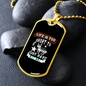 Life is Too Short White Necklace Stainless Steel or 18k Gold Dog Tag 24" Chain-Express Your Love Gifts