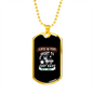 Life is Too Short White Necklace Stainless Steel or 18k Gold Dog Tag 24" Chain-Express Your Love Gifts