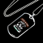 Life is Too Short White Necklace Stainless Steel or 18k Gold Dog Tag 24" Chain-Express Your Love Gifts