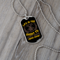 Life is Too Short Yellow Necklace Stainless Steel or 18k Gold Dog Tag 24" Chain-Express Your Love Gifts