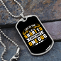 Life is Too Short Yellow White Necklace Stainless Steel or 18k Gold Dog Tag 24" Chain-Express Your Love Gifts