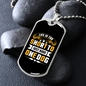 Life is Too Short Yellow White Necklace Stainless Steel or 18k Gold Dog Tag 24" Chain-Express Your Love Gifts